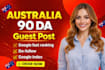 publish au guest posts with high quality australia backlinks