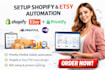 setup shopify etsy authoation printify pintiful vidalxl  pod seo design