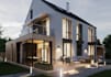 upgrade 3d modern curb appeal,detached house,home addition,night exterior render