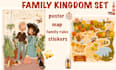 custom illustrated family poster and custom map design