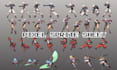 create sprite sheet, direction sprite, game boy style, rpg, retro 8bit game art