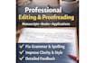 edit and proofread books, manuscripts, and applications