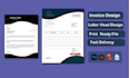 design invoice, letterhead and stationery items