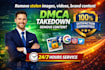 do dmca takedown and remove stolen content from any website