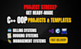 do cpp oop projects, assignments and code debugging