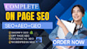 do monthly website onpage SEO for wordpress, wix, or shopify website