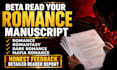 beta read romance, romantasy, dark romance or mafia manuscript