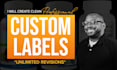 design custom product labels and realistic mockups