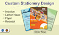 provide professional invoice, letter head and flyer