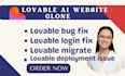 lovable ai website bug fix lovable logic fix migrate lovable deployment