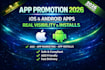 do app promotion, ios app promotion and android app installs in 2026