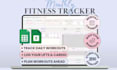 develop excel workout template, gym sheet, fitness schedule, progress chart