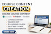 create online course content, course creation curriculum, lessons plan elearning