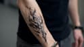 custom an abstract black tattoo design