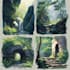 create stylized environment concept art, fantasy background
