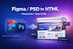 convert figma psg to responsive HTML with tailwind css scss