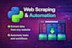 do web scraping, data extraction, and python scraping