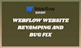 build webflow website, revamp webflow website, webflow website bug fix