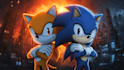 make a drawing in the sonic adventure artstyle