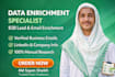 data enrichment, email finding and company research manually
