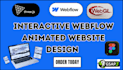 design webflow animated website, three js, webgl, gsap webflow website animation