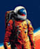 draw you a cool astronaut astronaut illustration, sci fi art