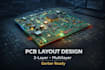 design 2 layer multilayer pcb layout from your schematic