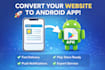 convert your website or web app into android apk app