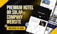 design and develop premium hotel, villa or solar company website on wordpress