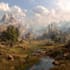do fantasy background and landscape