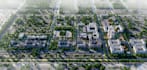 develop 3d master plan, urban development, commercial building tower, map render