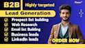 build b2b lead generation, email list building for potential sales
