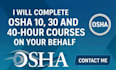 osha 10, 30 and 40 hour courses