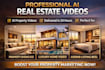 do professional real estate video editing in 24 hours