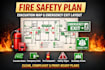 create fire safety plan evacuation plan and emergency exit layout