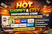 create hot shopify dropshipping store via importify spreadr kakaclo dhgate oberh