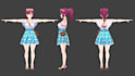 create high quality 3d anime character and anime character model