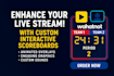 design custom interactive scoreboards with animated overlays for live streams
