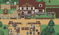 create top down pixel art tileset, 2d background, tile map, rpg indie game asset