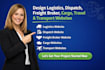design logistics, dispatch, freight broker, cargo and transport websites