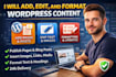 update and manage wordpress content