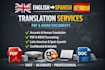 professionally translate english pdfs, and docs into spanish