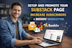 setup and promote your substack page, increase subscribers, beehiiv newsletter