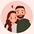 draw a cute simple couple portrait for your valentine gift