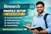 create a researchgate account professionally