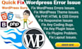 fix wordpress and PHP bugs, maintain and customize your website