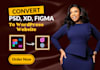 do figma to wordpress, figma to elementor, xd to wordpress, PSD to wordpress
