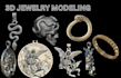 create 3d jewelry model , 3d bracelet ,3d pendant rendering , blender , zbrush