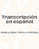 transcribir audio en español