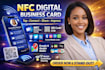 design clickable and print ready smart nfc interactive digital business card